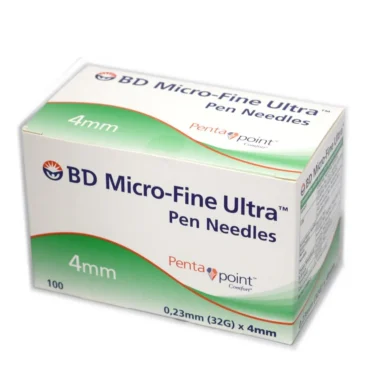 BD (Embecta) Micro-Fine Ultra PentaPoint Pen Needles – 32g 4mm